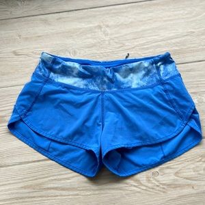 Lululemon blue running shorts size 4